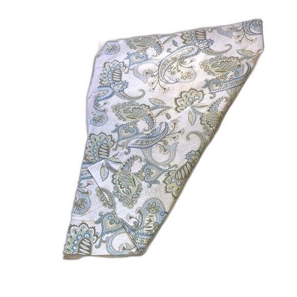 POTTERY BARN Fresco Paisley Pillow Case Blue Green Cream Standard Size - Picture 2 of 9